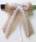 Preview: Antennenschleifen " Claire " zur Hochzeit SCH0146 im 10er Set vintage, shabby, Spitze, Jute, Landhaus