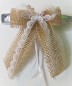 Preview: Antennenschleifen " Claire " zur Hochzeit SCH0146 im 10er Set vintage, shabby, Spitze, Jute, Landhaus