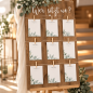 Preview: Sitzplan zur Hochzeit aus Holz – „Wer sitzt wo?“ | Tischplan zum Mieten 15 €