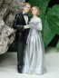 Preview: Tortenfigur Tortenaufsatz zur Silberhochzeit Brautpaar 13 cm TA0030