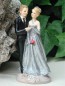 Preview: Tortenfigur Tortenaufsatz zur Silberhochzeit Brautpaar 15 cm TA0084