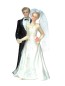 Preview: Tortendeko Tortenfigur Tortenaufsatz zur Hochzeit Brautpaar 12 cm TA0088
