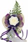 Mobile Preview: Tischdekoration lila zur Hochzeit Verlobung Kommunion Tischdeko Sisalherz TD0016