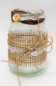Preview: 5 Windlichter Vasen Hochzeit Tischdeko Herz Spitze Vintage Taufe Jute Kerzenhalter TD0072