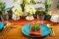 Preview: Tischläufer Musselin-Stoff 300 cm x 40 cm - TLrost - Farbe rost