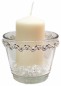 Mobile Preview: SET : 3 Kerzen & 3 Gläser Tischdekoration Hochzeit Taufe Kommunion Konfirmation VK003