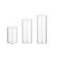 Preview: Vermietung 3-tlg. Zylindervasen Set aus Glas zur Hochzeit - 10 cm, 15 cm & 20 cm  / 7 €
