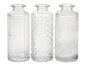 Preview: Vermietung 3-tlg. Vasen Set geriffelt aus Glas zur Hochzeit - 13,5 cm / 2,70 €