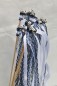 Mobile Preview: Wedding Wands mit Spitze dunkelblau weiß - 10 Stück WW003