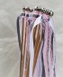 Preview: Wedding Wands mit Spitze rosa grau - 10 Stück