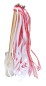 Preview: Wedding Wands mit Spitze rot weiß - 10 Stück