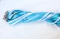 Preview: Wedding Wands mit Spitze türkis weiß - 10 Stück