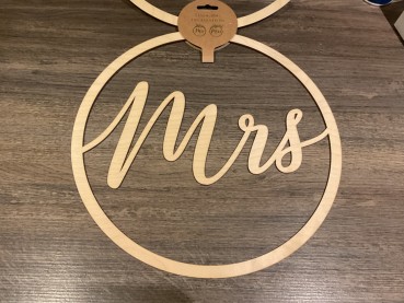 Preview: Stuhlschmuck, Mr & Mrs Schilder für Stühle freie Trauung Brautpaar Hochzeit