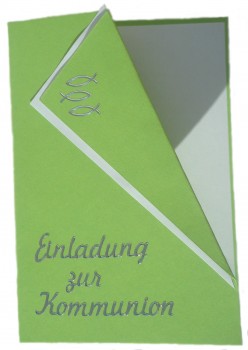 10 Einladungen Einladungskarten Kommunion KK003
