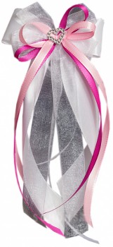 Antennenschleifen " Chiara " Hochzeit SCH0010 im 10er Set - weiss, lila, flieder