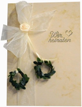 10 x Einladungen Hochzeit Verlobung KH029