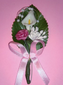 Gästeanstecker "Eva" zur Hochzeit im 10er Set AS0036 - rosa