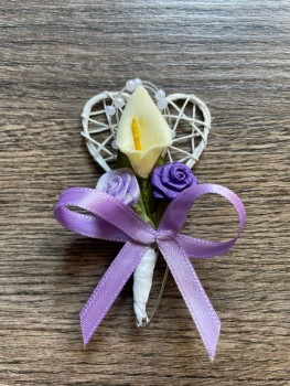 10 x Hochzeitsanstecker Gästeanstecker Anstecker Hochzeit AS0052 lila
