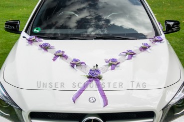 6-tlg Autoschmuck " Lilly "  AU0006 - flieder, lila
