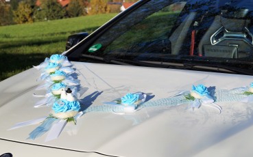 Autoschmuck " Lilly " AU0014 - hellblau, türkis