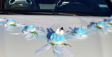 Autoschmuck " Lilly " AU0014 - hellblau, türkis