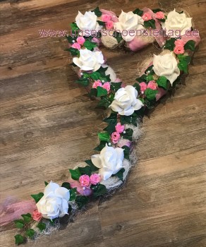 großer Autoschmuck Herz AU0031 rosa