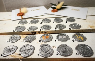 Wachssiegel selbstklebend 10er Set WASS009 - Motiv 9 Olivenzweig