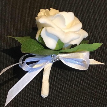 Bräutigamanstecker Anstecker Bräutigam " Maximilian " Hochzeit BA002 - weiß