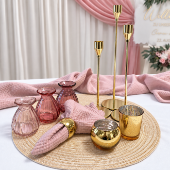 Preview: Tischdeko Set * BLUSH mieten – soft & romantisch / ab 4 € pro Person