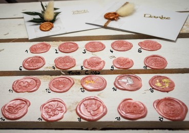 Wachssiegel selbstklebend 10er Set WASS016 - Motiv 16 Ringe