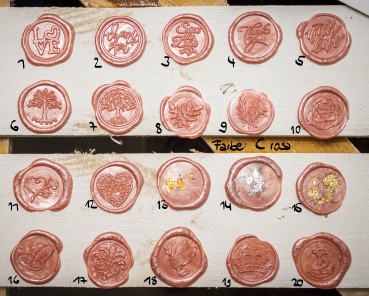 Wachssiegel selbstklebend 10er Set WASS016 - Motiv 16 Ringe