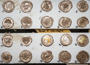 Wachssiegel selbstklebend 10er Set WASS004 - Motiv 4 Thank you2