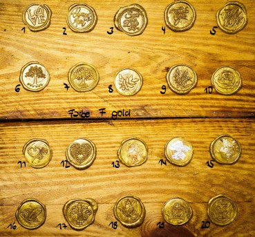 Wachssiegel selbstklebend 10er Set WASS016 - Motiv 16 Ringe