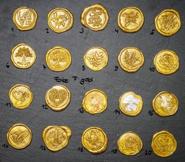 Wachssiegel selbstklebend 10er Set WASS016 - Motiv 16 Ringe