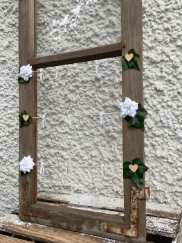Fenster Vintage Deko HOCHZEIT Scheunenhochzeit SITZPLAN freie Trauung