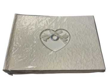 Gästebuch cremeweiss Herz, Ringe & Tauben GB0008 Fotoalbum
