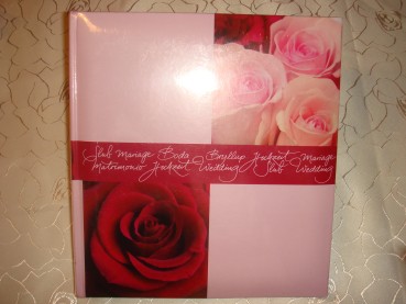 Gästebuch Hochzeit Rosen GB0011 Fotoalbum rosa, bordeaux