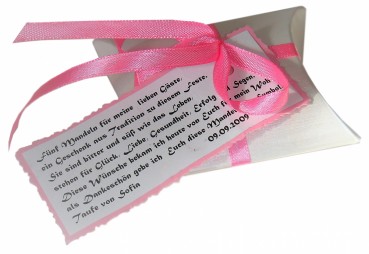 Gastgeschenke Zuckermandeln Taufe GG0030 rosa
