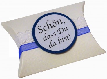 Gastgeschenke Mandeln Vintage Spitze Hochzeit Taufe Kommunion Konfirmation GG0051 blau