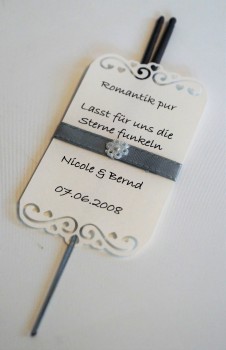 Wunderkerzen zur Hochzeit personalisiert Gastgeschenke GG0099 20 Stück
