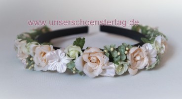 Haarschmuck Haarreif Braut Hochzeit Kommunion Blumenkinder HS0016