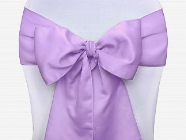 Satin Stuhlschleifen flieder zur Hochzeit - Vermietung / 1€
