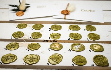 Wachssiegel selbstklebend 10er Set WASS009 - Motiv 9 Olivenzweig