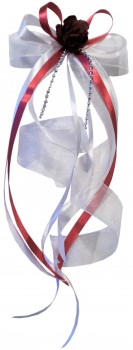 Antennenschleifen " Zoe " zur Hochzeit SCH0035 im 10er Set - weiss, beere, magenta