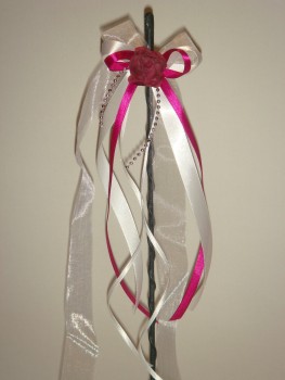 Antennenschleifen " Zoe " zur Hochzeit SCH0035 im 10er Set - weiss, beere, magenta