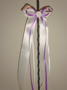 Antennenschleifen zur Hochzeit " Emily " SCH0038 im 10er Set - weiß, flieder