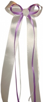 Antennenschleifen zur Hochzeit " Emily " SCH0038 im 10er Set - weiß, flieder