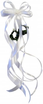 Antennenschleifen zur Hochzeit " Vivien " SCH0042 im 10er Set - weiss