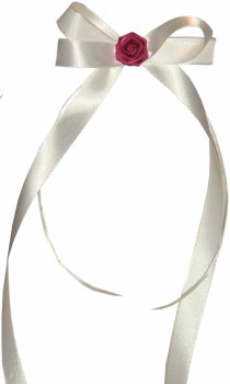 Antennenschleifen " Leni " zur Hochzeit SCH0046 im 25er Set - weiss, bordeaux