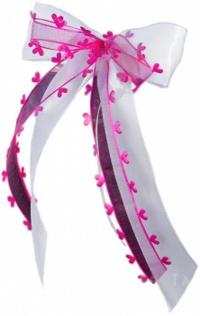 Antennenschleifen " Aurelia " zur Hochzeit im 10er Set SCH0102 - weiß, pink